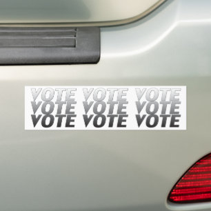 stemming - grijs / wit - Bumpersticker