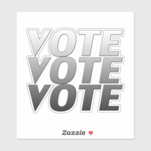 " stemming " grijze letters - sticker
