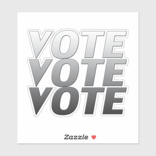 " stemming " grijze letters - sticker (Vel)