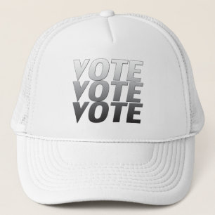 " stemming " grijze letters - trucker pet