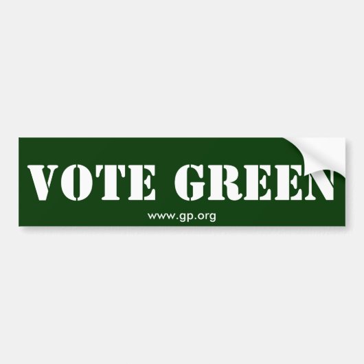STEMMING GROEN BUMPERSTICKER (Voorkant)