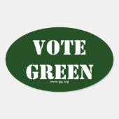 STEMMING GROEN OVALE STICKER (Voorkant)