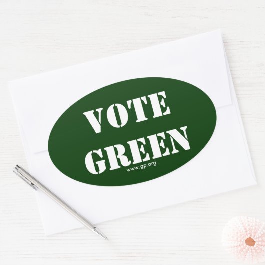 STEMMING GROEN OVALE STICKER (Envelop)