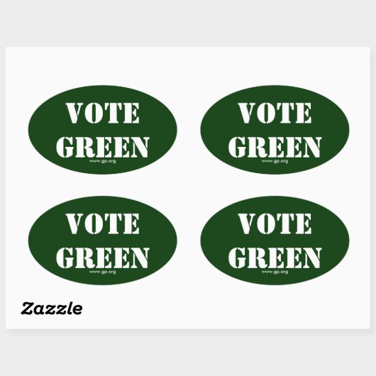STEMMING GROEN OVALE STICKER (Vel)