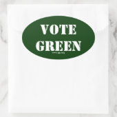 STEMMING GROEN OVALE STICKER (Tas)