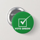 Stemming: groen - vast ronde button 5,7 cm (Voorkant /achterkant)