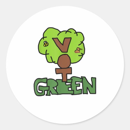 Stemming: groene fractie ronde sticker (Voorkant)