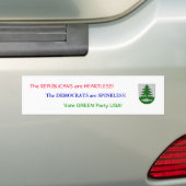 Stemming: Groene Partij VS Bumpersticker (Op auto)