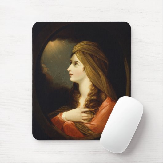 Stemming Hemels Licht Dame Rode Tulband Kunst Muismat (Met muis)