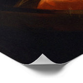 Stemming Hemels Licht Dame Rode Tulband Kunst Poster (Hoek)