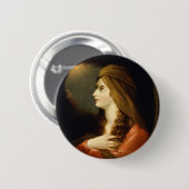 Stemming Hemels Licht Dame Rode Tulband Kunst Ronde Button 5,7 Cm (Voorkant /achterkant)