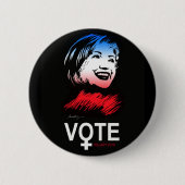 stemming HILLARY 2016 Ronde Button 5,7 Cm (Voorkant)