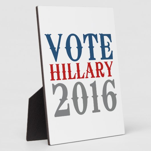 STEMMING HILLARY CLINTON 2016 .png Fotoplaat (Zijkant)