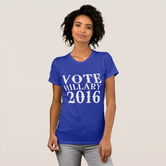 STEMMING HILLARY CLINTON 2016 T-SHIRT (Voorkant volledig)