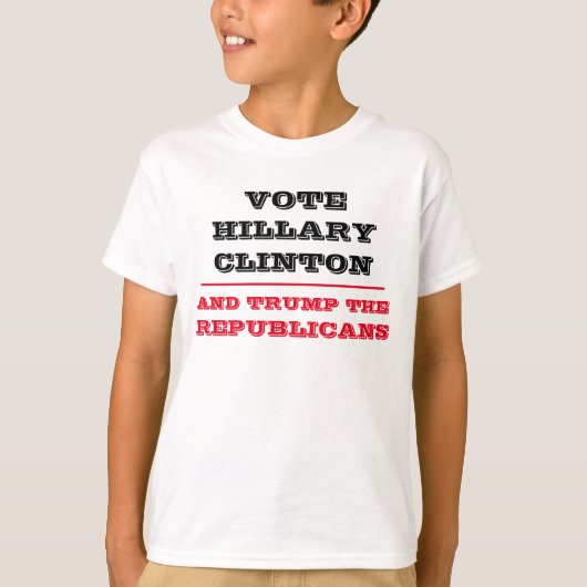 Stemming: Hillary Clinton en de Republikeinen T-shirt (Voorkant)