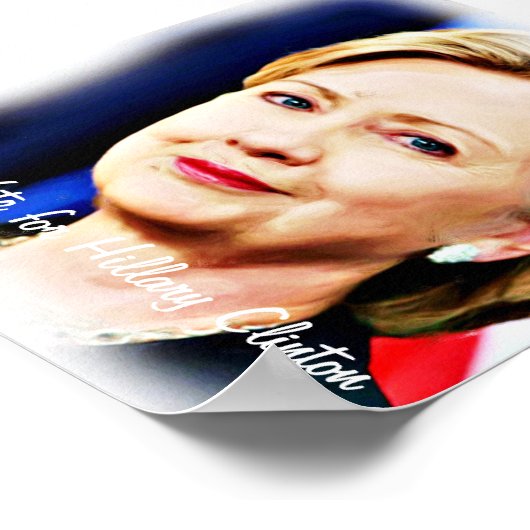 Stemming: Hillary Clinton voor President van USA_ Poster (Hoek)