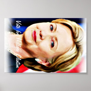 Stemming: Hillary Clinton voor President van USA_ Poster