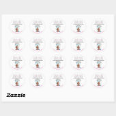 Stemming Homecoming Koningin Roze HOCO Foto Ronde Sticker (Vel)