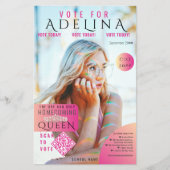 Stemming Homecoming Koningin Roze Magazine Stijl H Flyer (Voorkant)