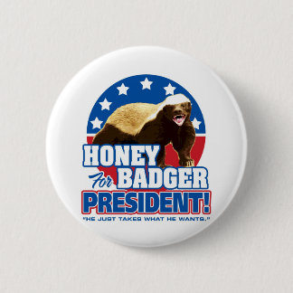 Stemming honingbadger voor President Ronde Button 5,7 Cm