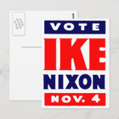 Stemming Ike, Nixon in 1952 Briefkaart (Voorkant / Achterkant)