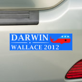 Stemming in 2012: Darwin & Wallace Bumpersticker (Op auto)