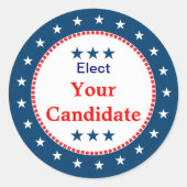 Stemming in 2012 ronde sticker (Voorkant)