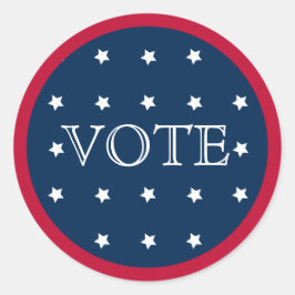 Stemming in 2020: Elegant Red White en Blue Ronde Sticker