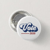 Stemming in 2020: Retro Red & Blue Button (Voorkant /achterkant)