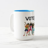 Stemming in 2020 tweekleurige koffiemok (Voorkant links)