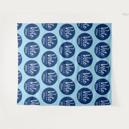 Stemming in 2022 Verkiezing Vijf sterren blauw nie Wandkleed (Voorkant (horizontaal))
