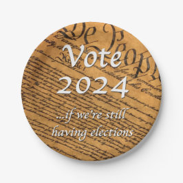 Stemming in 2024 als er nog verkiezingen zijn papieren bordje