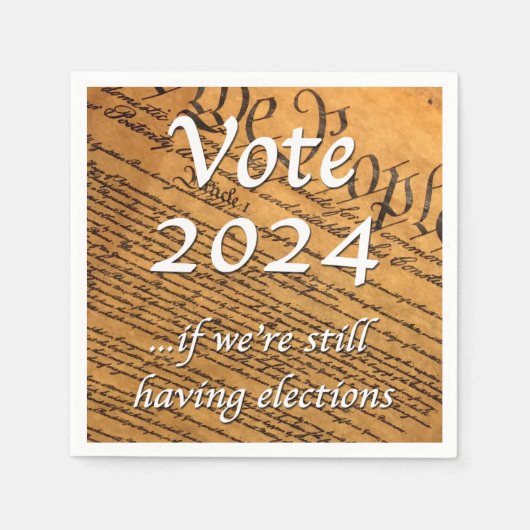 Stemming in 2024 als er nog verkiezingen zijn servet (Voorkant)