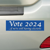 Stemming in 2024 als we nog steeds een stembus heb bumpersticker (Op auto)