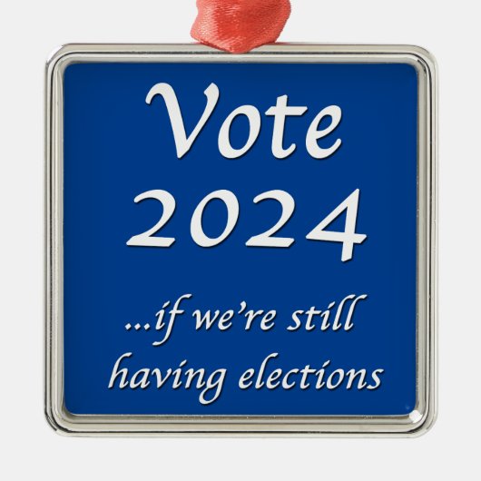 Stemming in 2024 als we nog steeds een stemmetaal  metalen ornament (Voorkant)