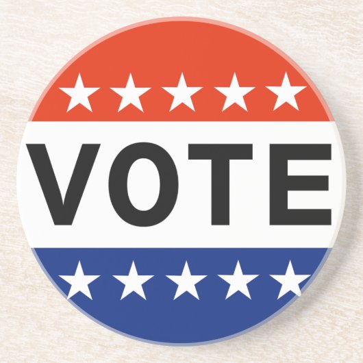 Stemming in 2024: presidentsverkiezingen zandsteen onderzetter (Voorkant)