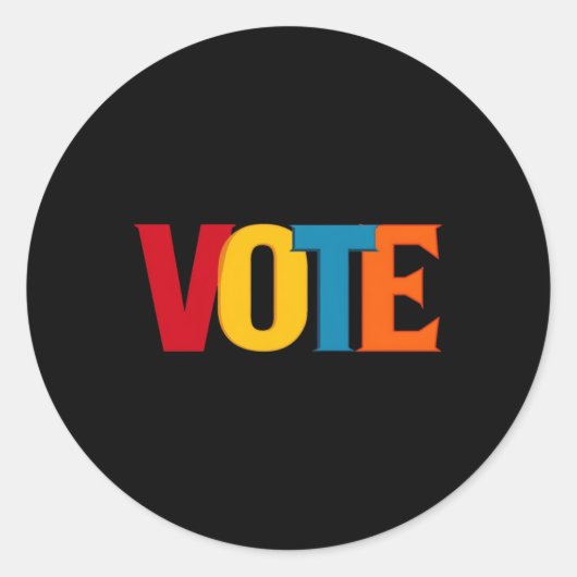 Stemming in 2024 ronde sticker (Voorkant)