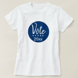 Stemming in 2024 Verkiezing Vijf sterren blauw nie T-shirt