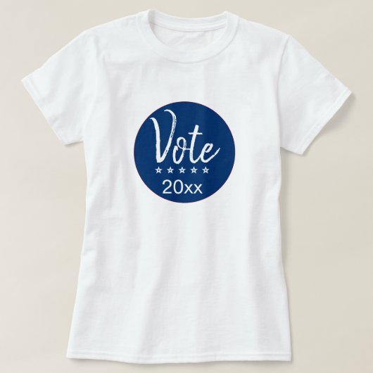 Stemming in 2024 Verkiezing Vijf sterren blauw nie T-shirt (Design voorkant)