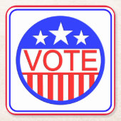 Stemming in Amerika Kartonnen Onderzetters (Voorkant)