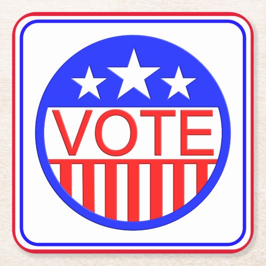 Stemming in Amerika Kartonnen Onderzetters (Voorkant)