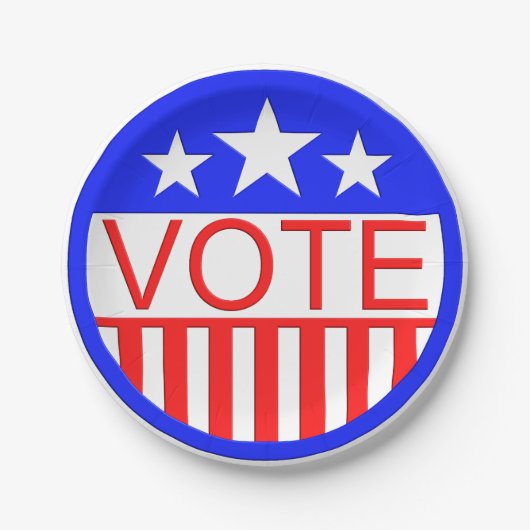 Stemming in Amerika Papieren Bordje (Voorkant)