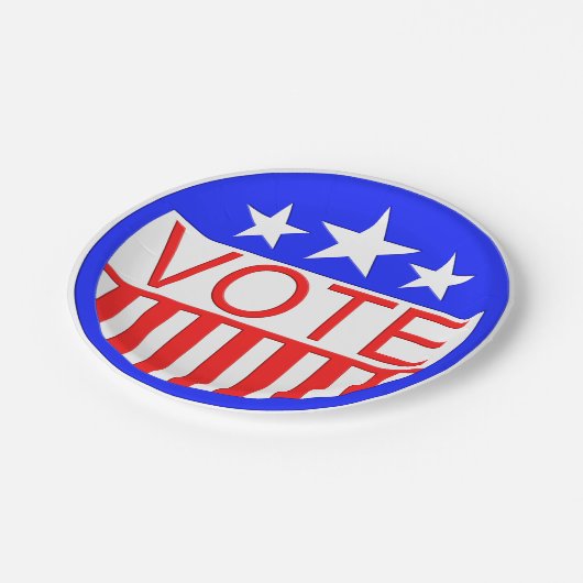 Stemming in Amerika Papieren Bordje (Gekanteld)