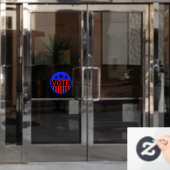 Stemming in Amerika Raamsticker (Kantoordeur)