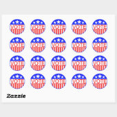 Stemming in Amerika Ronde Sticker (Vel)
