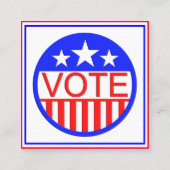 Stemming in Amerika Vierkante Visitekaartje (Voorkant)