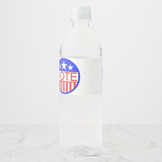 Stemming in Amerika Waterfles Etiket (Voorkant)