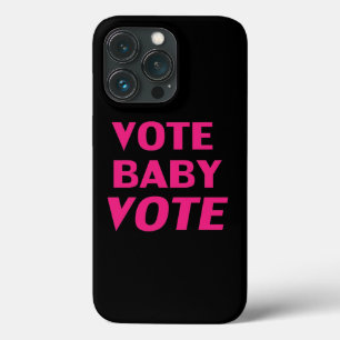 Stemming in baby: roze zwarte moderne typografie Case-Mate iPhone case