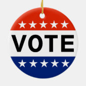 Stemming in commissie: met algemene stemmen aangen keramisch ornament (Achterkant)