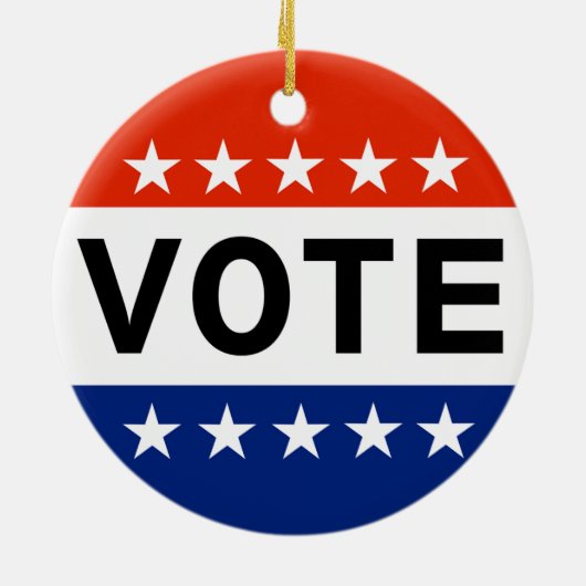 Stemming in commissie: met algemene stemmen aangen keramisch ornament (Achterkant)